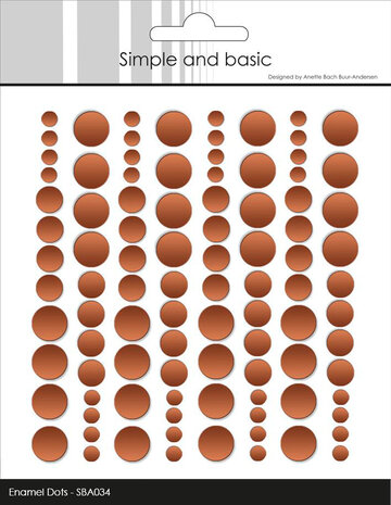 Simple and Basic Adhesive Enamel Dots Metallic Copper Matte (96pcs) (SBA034)