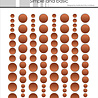 Simple and Basic Adhesive Enamel Dots Metallic Copper Matte (96pcs) (SBA034)