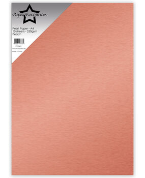 Paper Favourites Pearl Paper A4 Peach 250gsm (10pcs) (PFSS421)