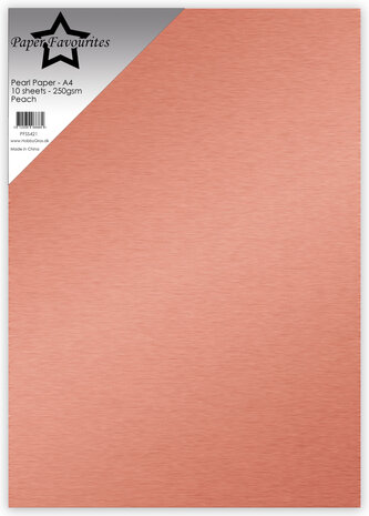 Paper Favourites Pearl Paper A4 Peach 250gsm (10pcs) (PFSS421)