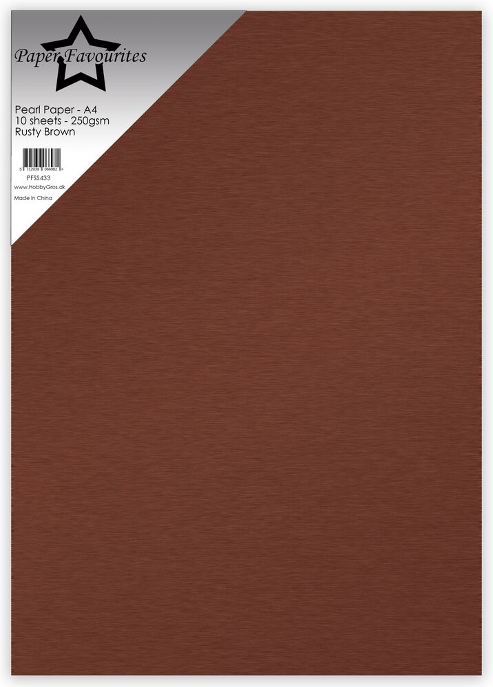 Paper Favourites Pearl Paper A4 Rusty Brown 250gsm (10pcs) (PFSS433)