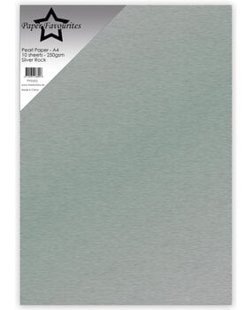 Paper Favourites Pearl Paper A4 Silver Rock 250gsm (10pcs) (PFSS425)