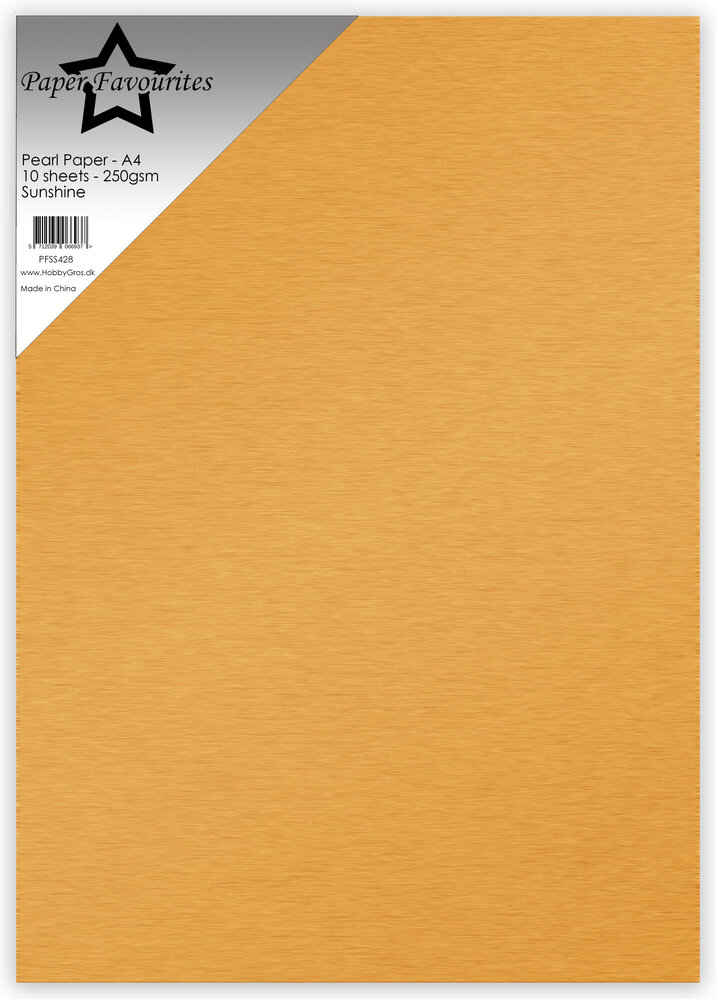 Paper Favourites Pearl Paper A4 Sunshine 250gsm (10pcs) (PFSS428)