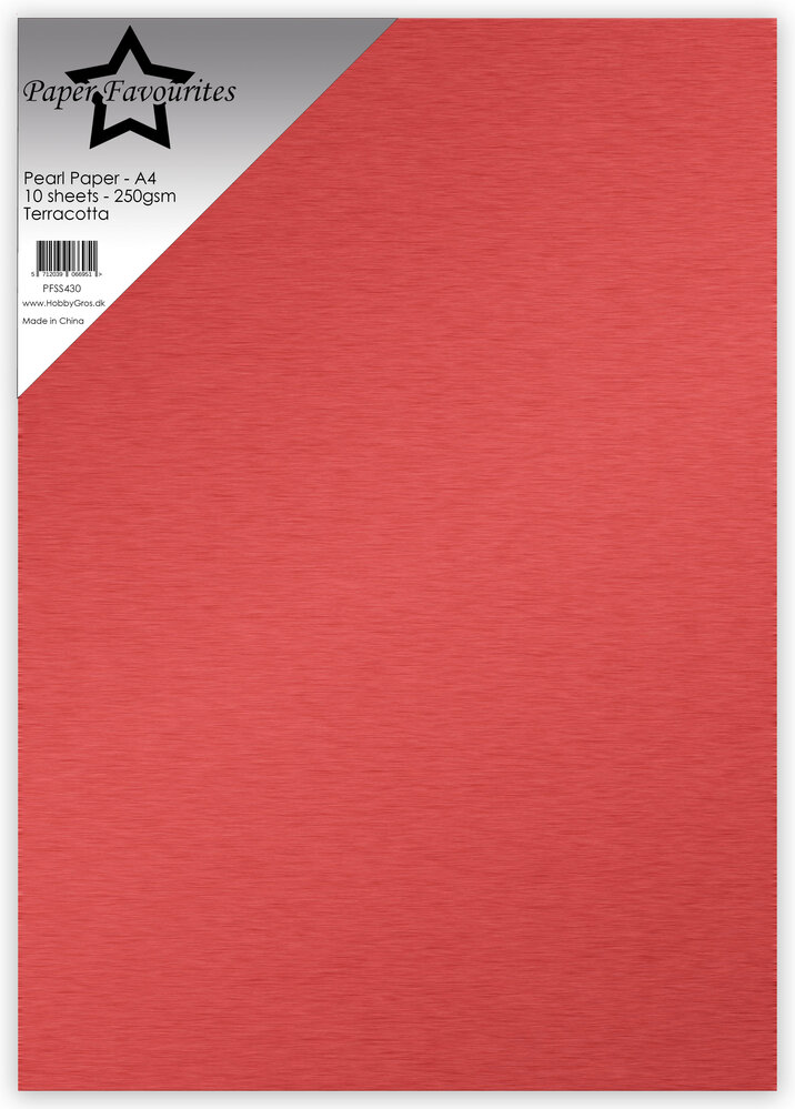 Paper Favourites Pearl Paper A4 Terracotta 250gsm (10pcs) (PFSS430)