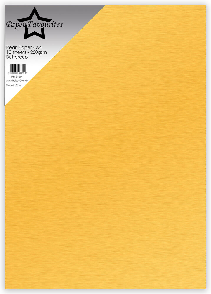 Paper Favourites Pearl Paper A4 Buttercup 250gsm (10pcs) (PFSS429)
