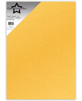 Paper Favourites Pearl Paper A4 Buttercup 250gsm (10pcs) (PFSS429)