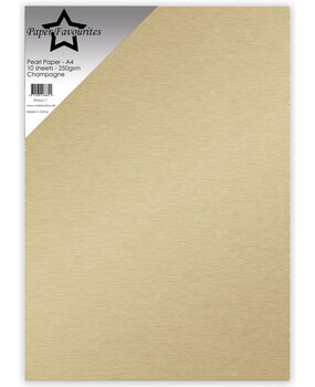 Paper Favourites Pearl Paper A4 Champagne 250gsm (10pcs) (PFSS417)