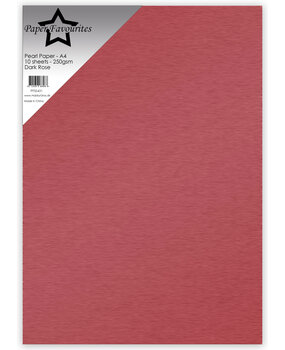 Paper Favourites Pearl Paper A4 Dark Rose 250gsm (10pcs) (PFSS431)