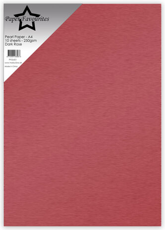 Paper Favourites Pearl Paper A4 Dark Rose 250gsm (10pcs) (PFSS431)