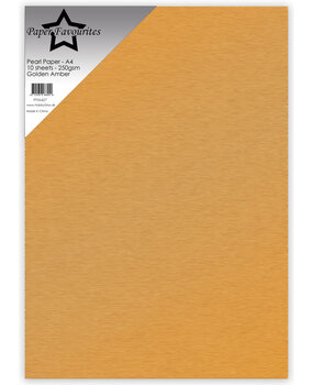 Paper Favourites Pearl Paper A4 Golden Amber 250gsm (10pcs) (PFSS427)