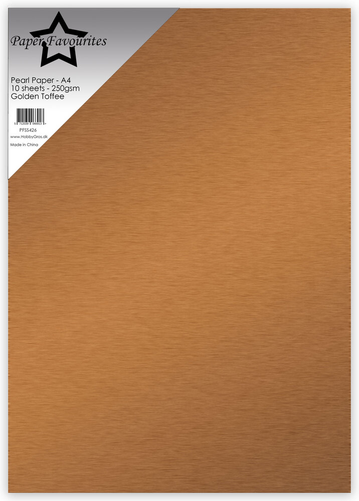 Paper Favourites Pearl Paper A4 Golden Toffee 250gsm (10pcs) (PFSS426)