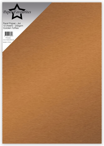 Paper Favourites Pearl Paper A4 Golden Toffee 250gsm (10pcs) (PFSS426)