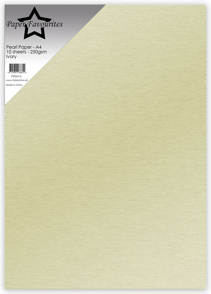 Paper Favourites Pearl Paper A4 Ivory 250gsm (10pcs) (PFSS416)