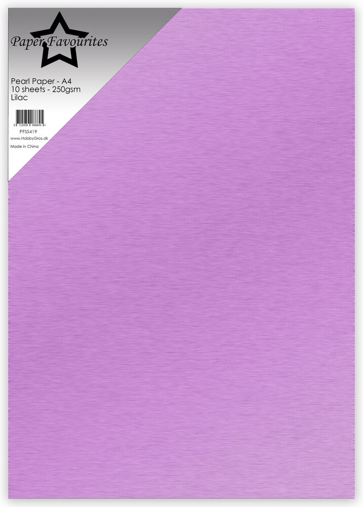 Paper Favourites Pearl Paper A4 Lilac 250gsm (10pcs) (PFSS419)