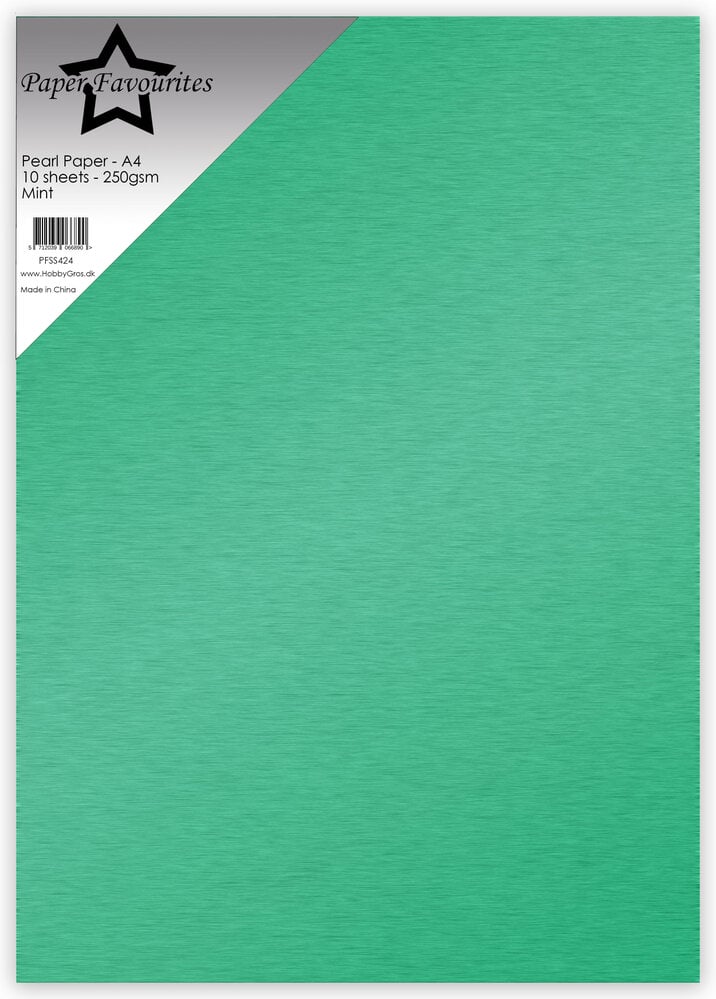 Paper Favourites Pearl Paper A4 Mint 250gsm (10pcs) (PFSS424)