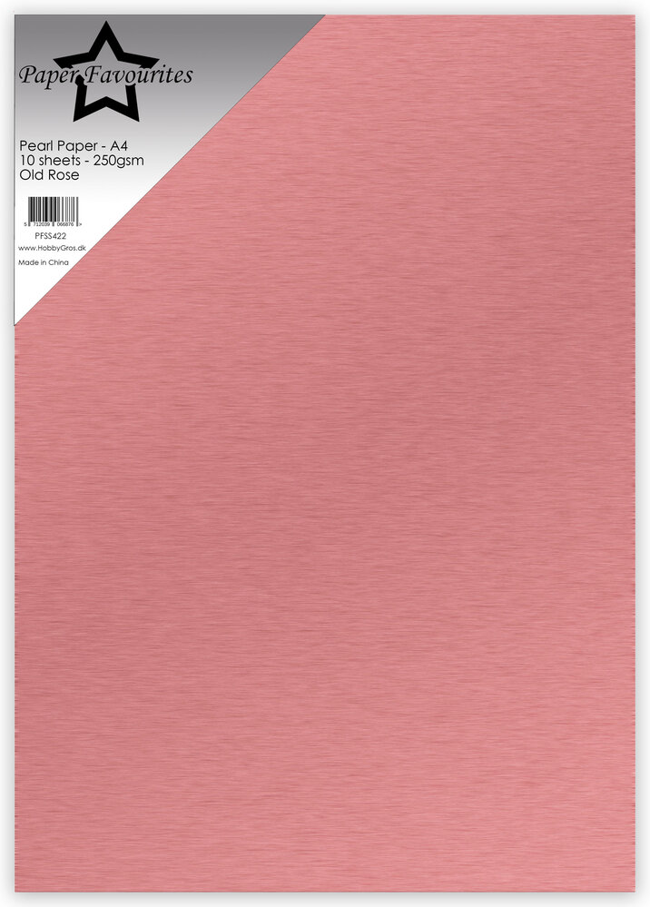 Paper Favourites Pearl Paper A4 Old Rose 250gsm (10pcs) (PFSS422)