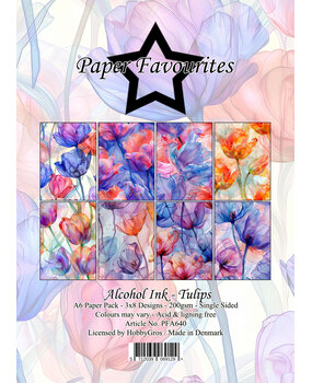 Paper Favourites Alcohol Ink Tulips A6 Paper Pack (PFA640)