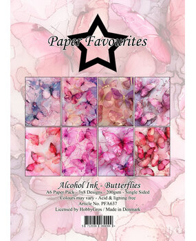Paper Favourites Alcohol Ink Butterflies A6 Paper Pack (PFA637)