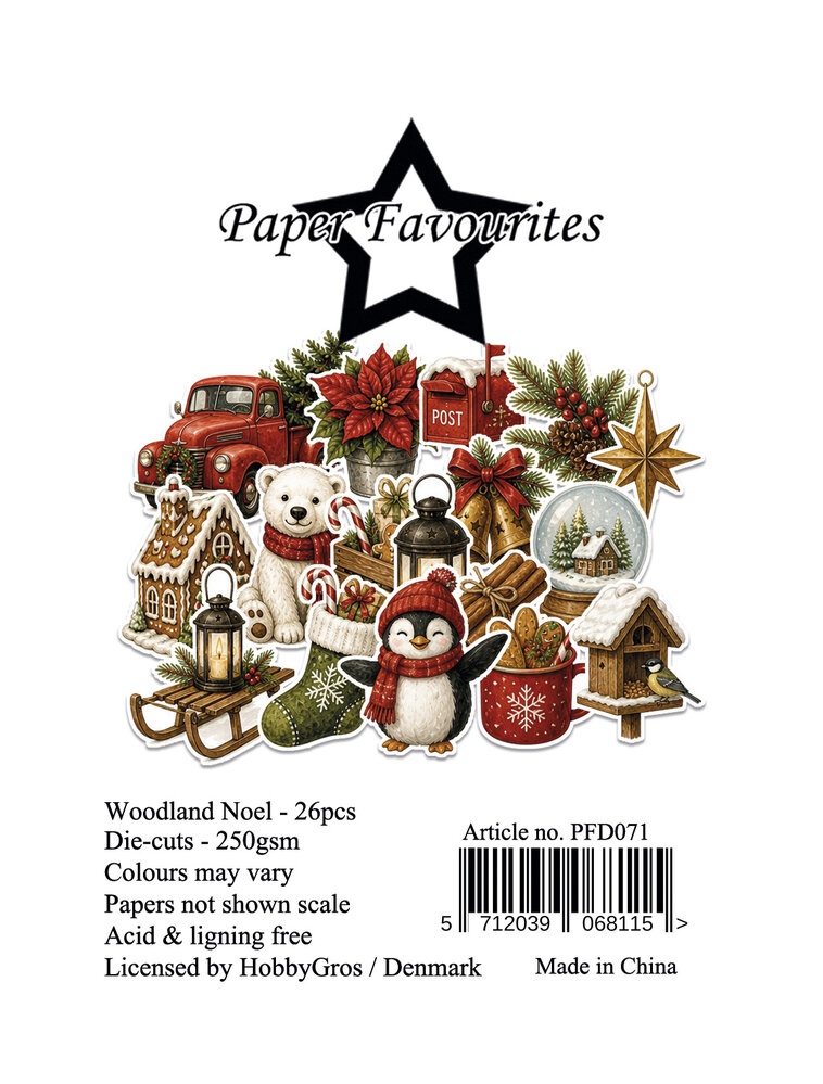 Paper Favourites Die-Cuts A7 Woodland Noel (26pcs) (PFD071)