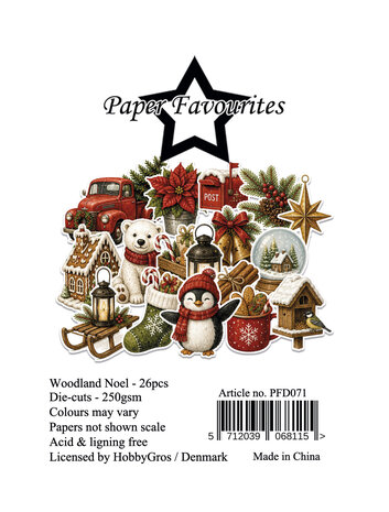 Paper Favourites Die-Cuts A7 Woodland Noel (26pcs) (PFD071)