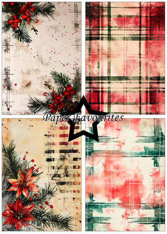 Paper Favourites Distressed Christmas A5 Paper Pack (PFA234)