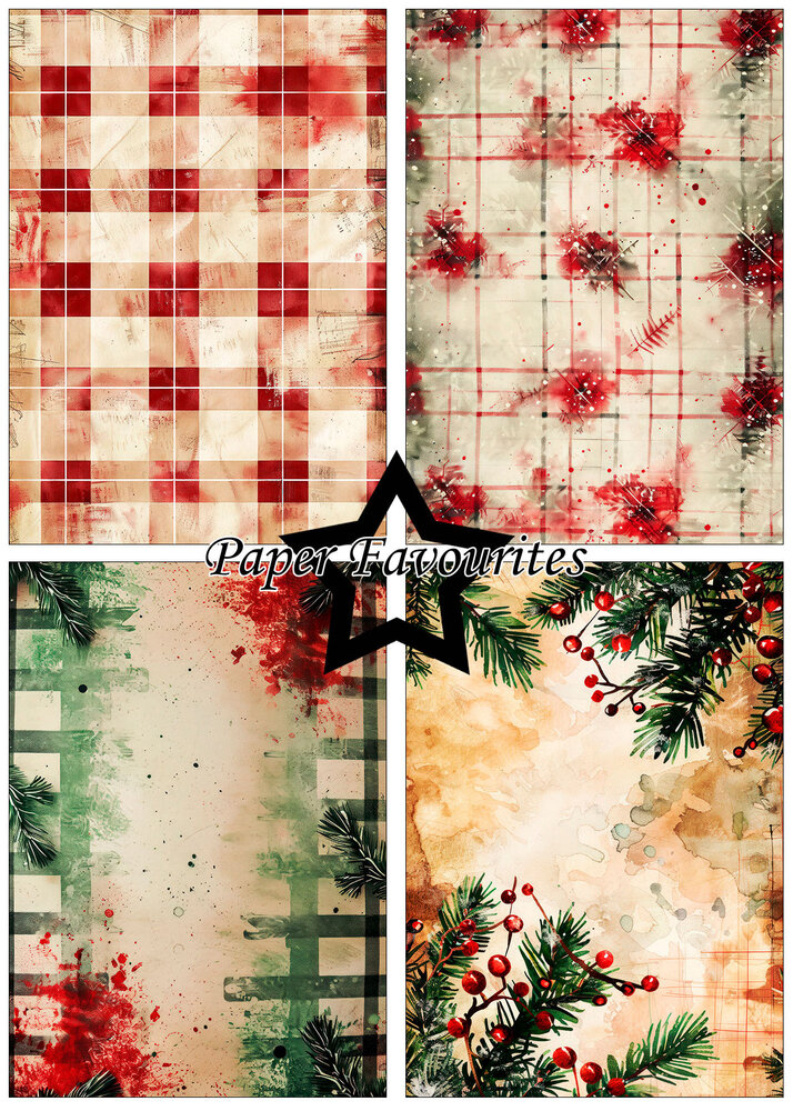 Paper Favourites Distressed Christmas A5 Paper Pack (PFA234)