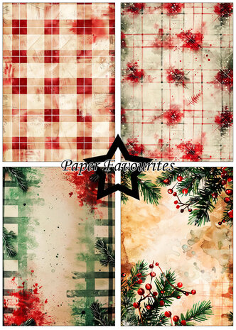 Paper Favourites Distressed Christmas A5 Paper Pack (PFA234)
