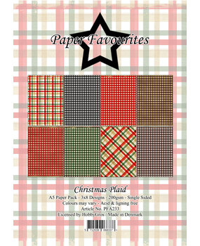 Paper Favourites Christmas Plaid A5 Paper Pack (PFA233)