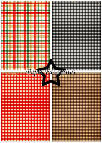 Paper Favourites Christmas Plaid A5 Paper Pack (PFA233)