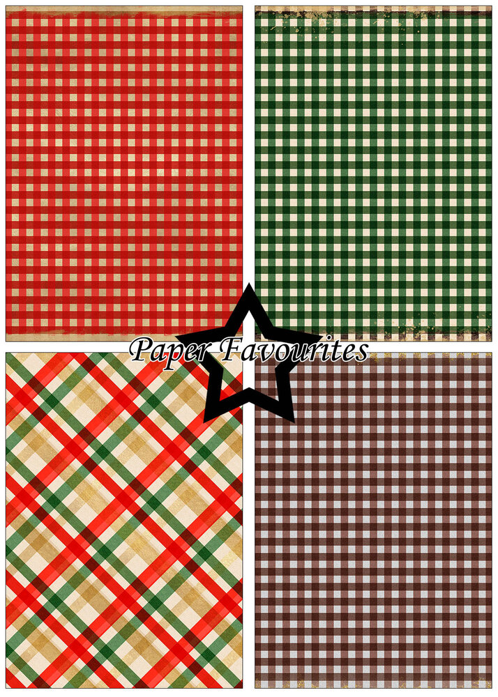 Paper Favourites Christmas Plaid A5 Paper Pack (PFA233)