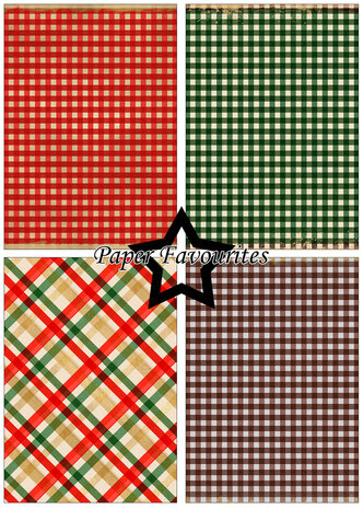 Paper Favourites Christmas Plaid A5 Paper Pack (PFA233)