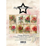 Paper Favourites Vintage Poinsettia A6 Paper Pack (PFA636)