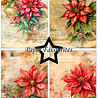 Paper Favourites Vintage Poinsettia A6 Paper Pack (PFA636)