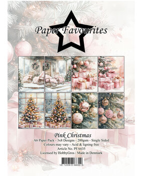 Paper Favourites Pink Christmas A6 Paper Pack (PFA635)