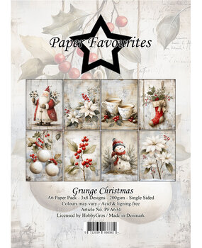 Paper Favourites Grunge Christmas A6 Paper Pack (PFA634)