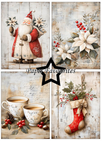 Paper Favourites Grunge Christmas A6 Paper Pack (PFA634)