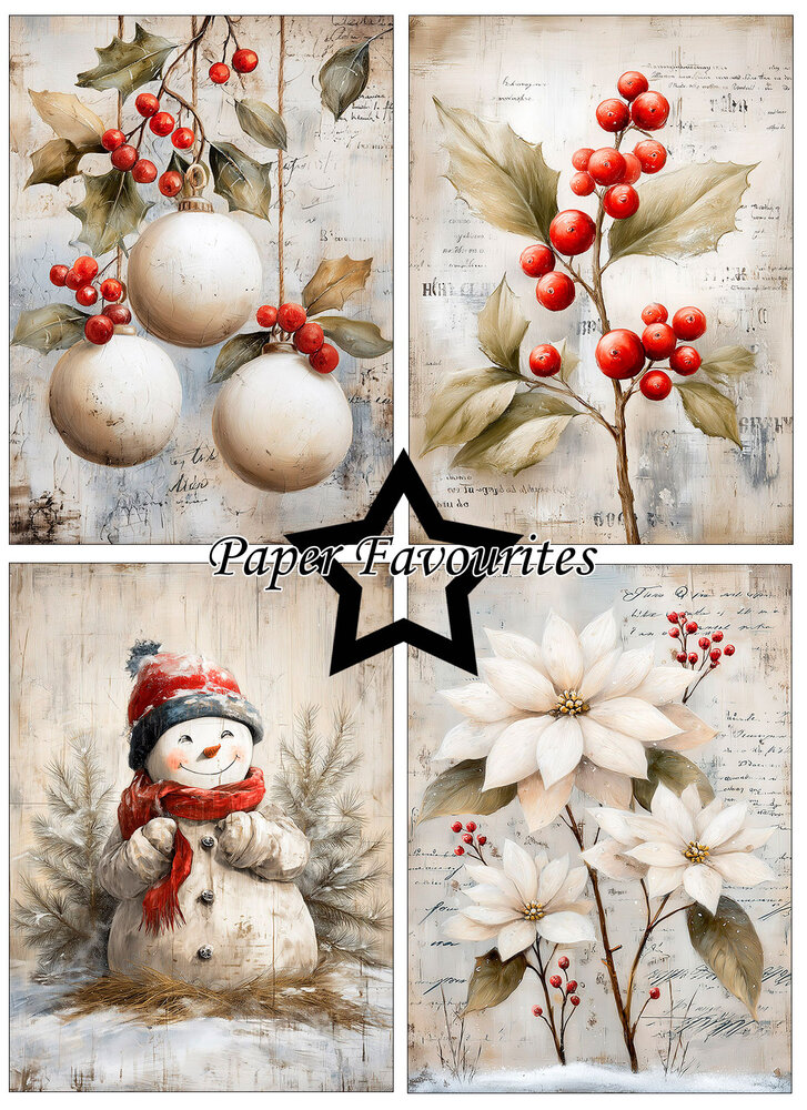 Paper Favourites Grunge Christmas A6 Paper Pack (PFA634)