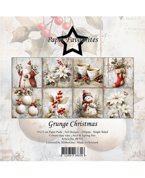 Paper Favourites Grunge Christmas 6x6 Inch Paper Pack (PF593)