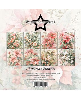 Paper Favourites Christmas Flowers 6x6 Inch Paper Pack (PF592)