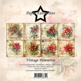 Paper Favourites Vintage Poinsettia 6x6 Inch Paper Pack (PF595)