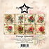 Vintage Poinsettia 6x6 Inch Paper Pack (PF595)
