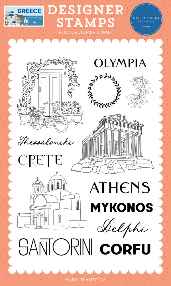 Carta Bella Greece Designer Stamps Travel Through Greece (CBGR508041)