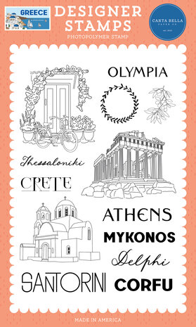 Carta Bella Greece Designer Stamps Travel Through Greece (CBGR508041)