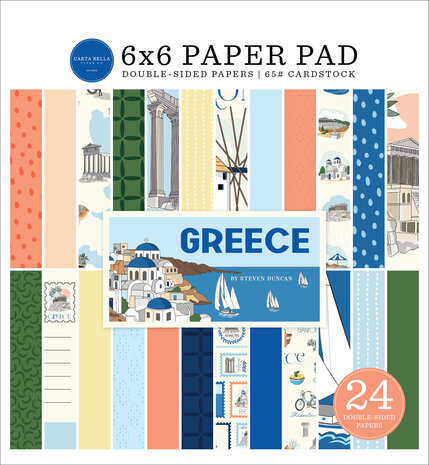 Carta Bella Greece 6x6 Inch Paper Pad (CBGR508023) Carta Bella Greece 6x6 Inch Paper Pad (CBGR508023)