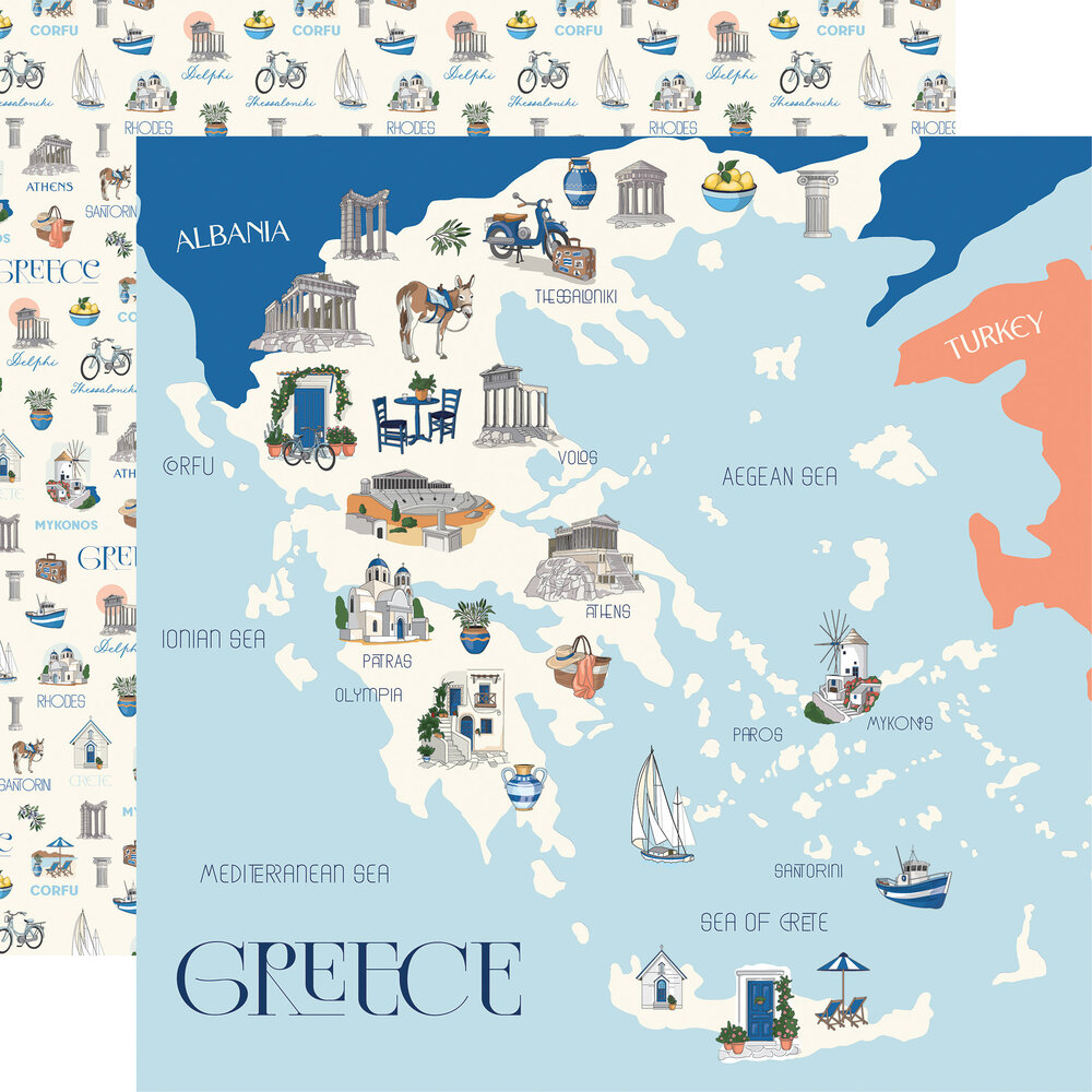Carta Bella Greece 12x12 Inch Collection Kit (CBGR508016) Carta Bella Greece 12x12 Inch Collection Kit (CBGR508016)
