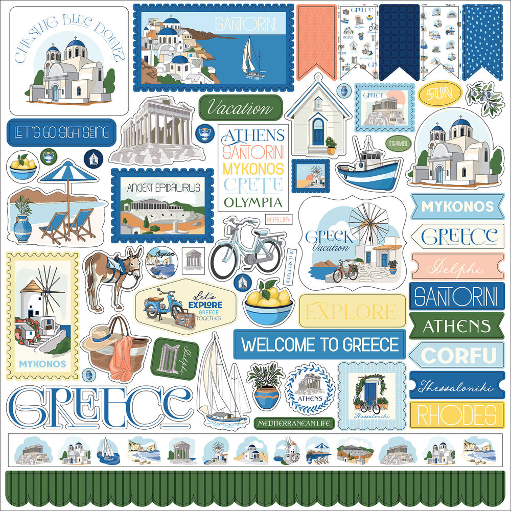 Carta Bella Greece 12x12 Inch Collection Kit (CBGR508016) Carta Bella Greece 12x12 Inch Collection Kit (CBGR508016)