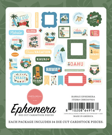 Carta Bella Hawaii Ephemera (CBHI507024)