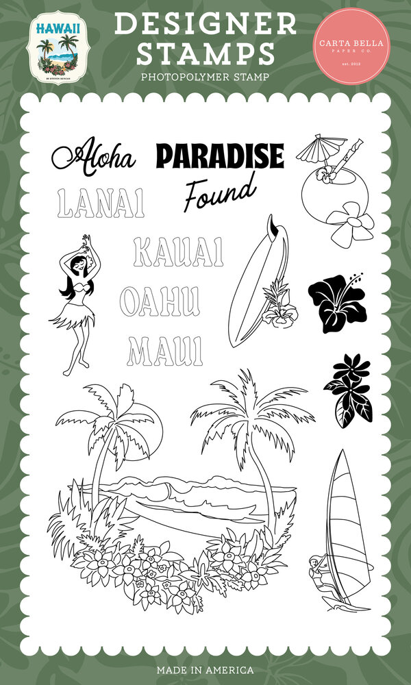 Carta Bella Hawaii Designer Stamps Paradise Cities (CBHI507041) Carta Bella Hawaii Designer Stamps Paradise Cities (CBHI507041)