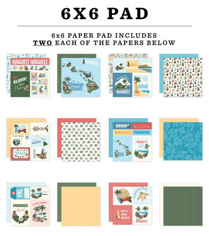 Carta Bella Hawaii 6x6 Inch Paper Pad (CBHI507023)