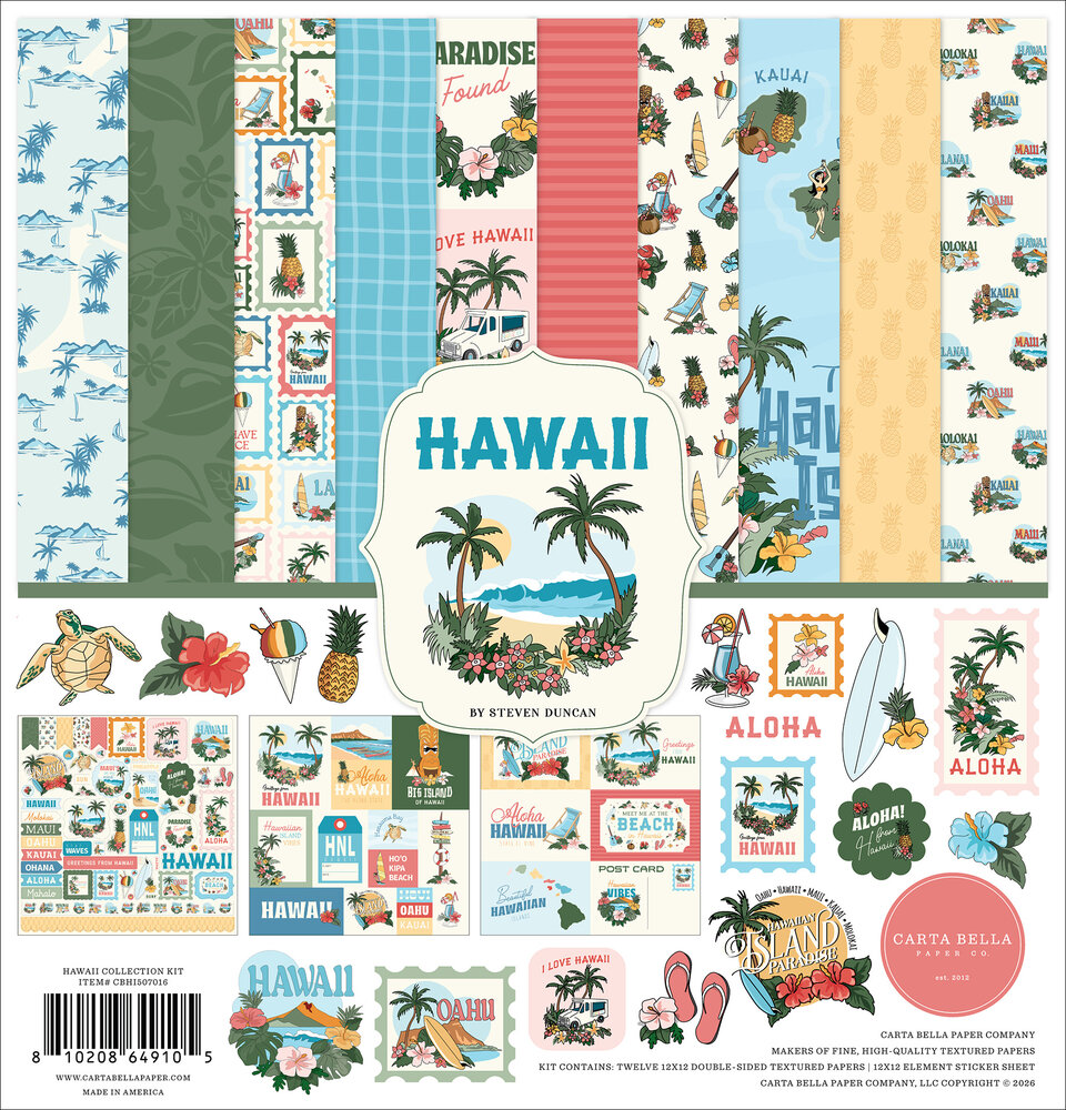 Carta Bella Hawaii 12x12 Inch Collection Kit (CBHI507016) Carta Bella Hawaii 12x12 Inch Collection Kit (CBHI507016)